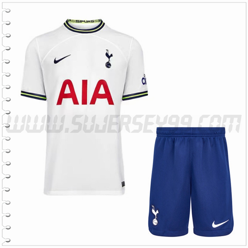 Primera Equipacion del Tottenham Hotspurs + Pantalones Cortos 2022 2023