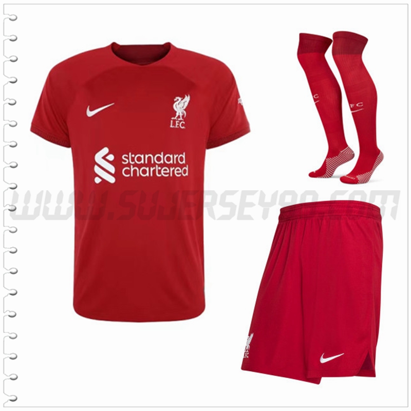 Primera Equipacion del FC Liverpool (Pantalones + Calcetines) 2022 2023