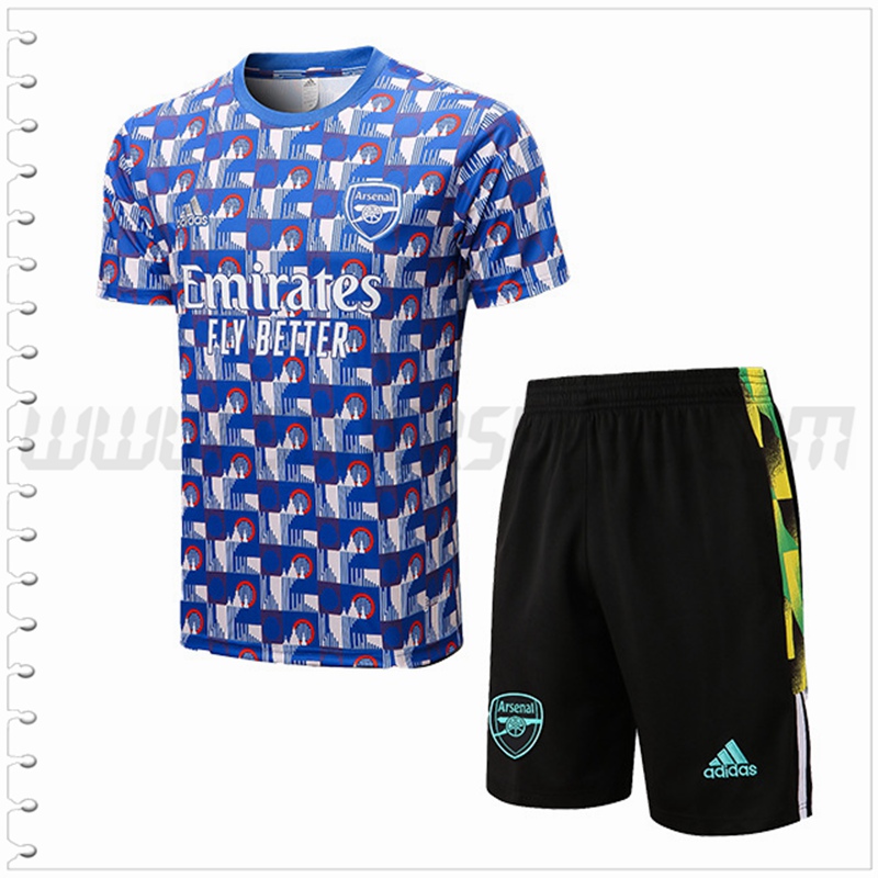 Camiseta Entrenamiento Arsenal + Pantalones Cortos Azul/Blanco 2022 2023