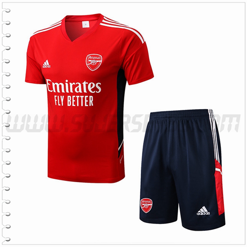 Camiseta Entrenamiento Arsenal + Pantalones Cortos Rojo 2022 2023