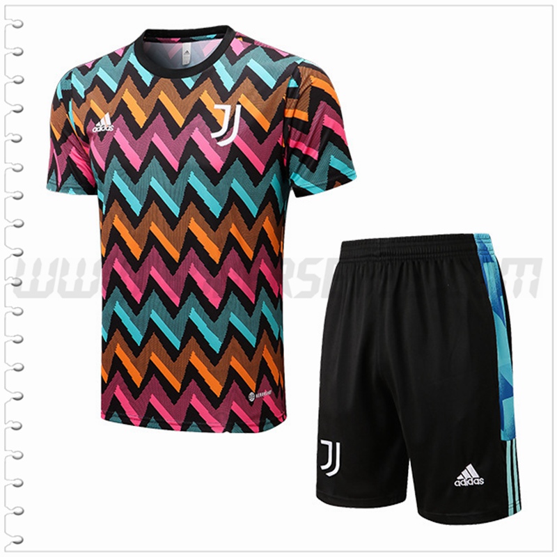 Camiseta Entrenamiento Juventus + Pantalones Cortos Clair/Naranja/Rosa 2022 2023