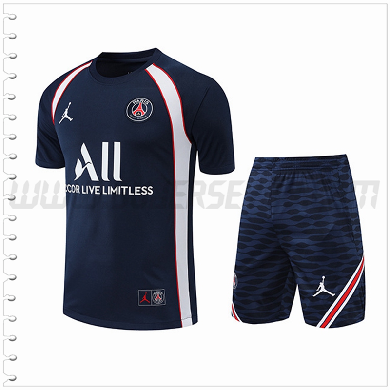 Camiseta Entrenamiento Jordan PSG + Pantalones Cortos Azul Marina 2022 2023