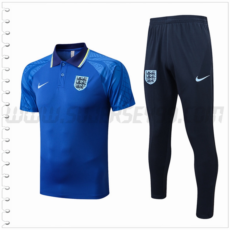 Polo Futbol Inglaterra + Pantalones Azul 2022 2023