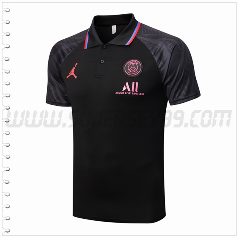 Polo Futbol Jordan PSG Negro/Gris 2022 2023