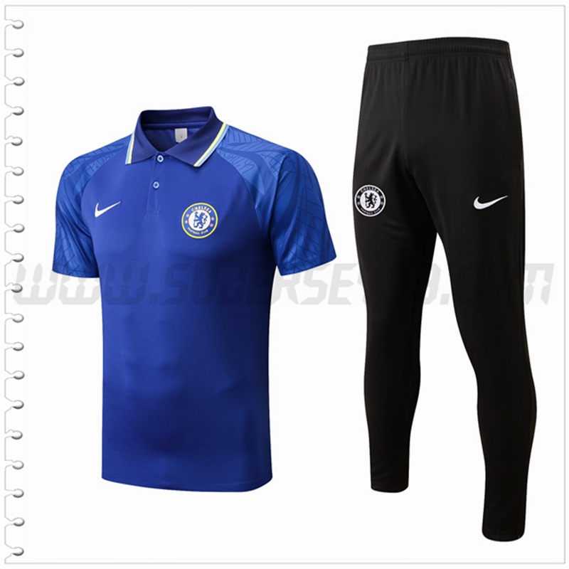Polo Futbol FC Chelsea + Pantalones Azul 2022 2023