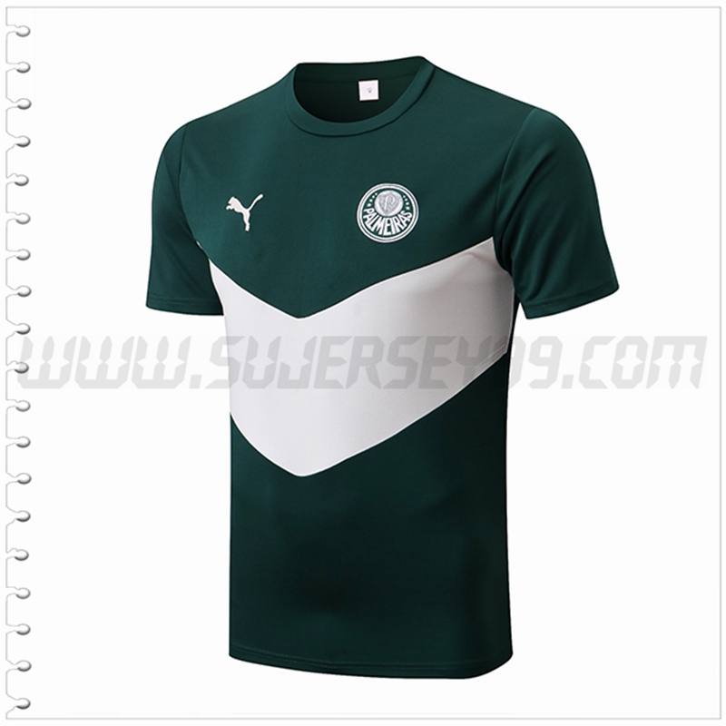 Camiseta Entrenamiento Palmeiras Verde/Blanco 2022 2023