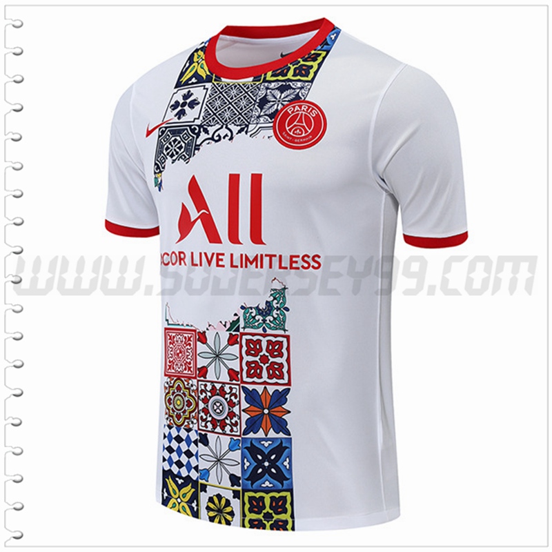 Camiseta Entrenamiento PSG Rojo/Blanco 2022 2023