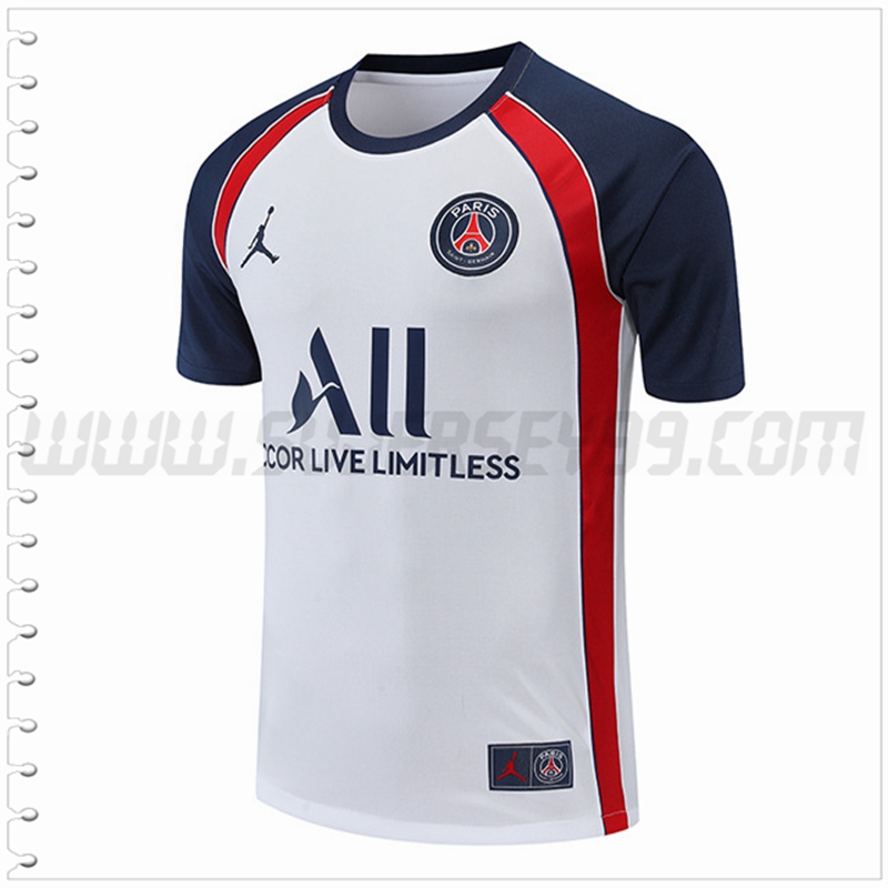 Camiseta Entrenamiento PSG Blanco/Rojo 2022 2023