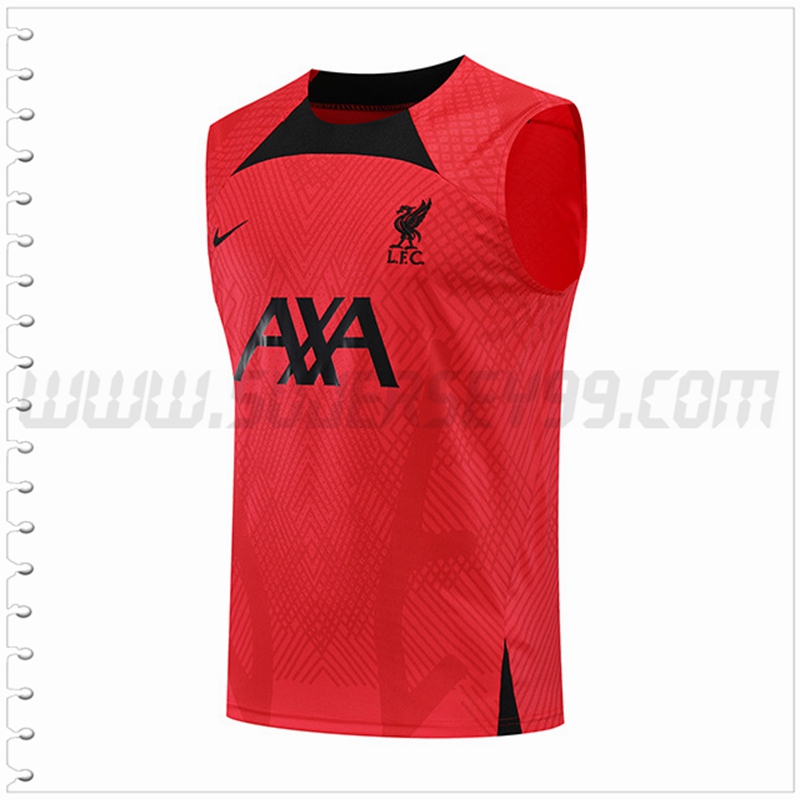 Camiseta Entrenamiento Sin Mangas FC Liverpool Rojo 2022 2023