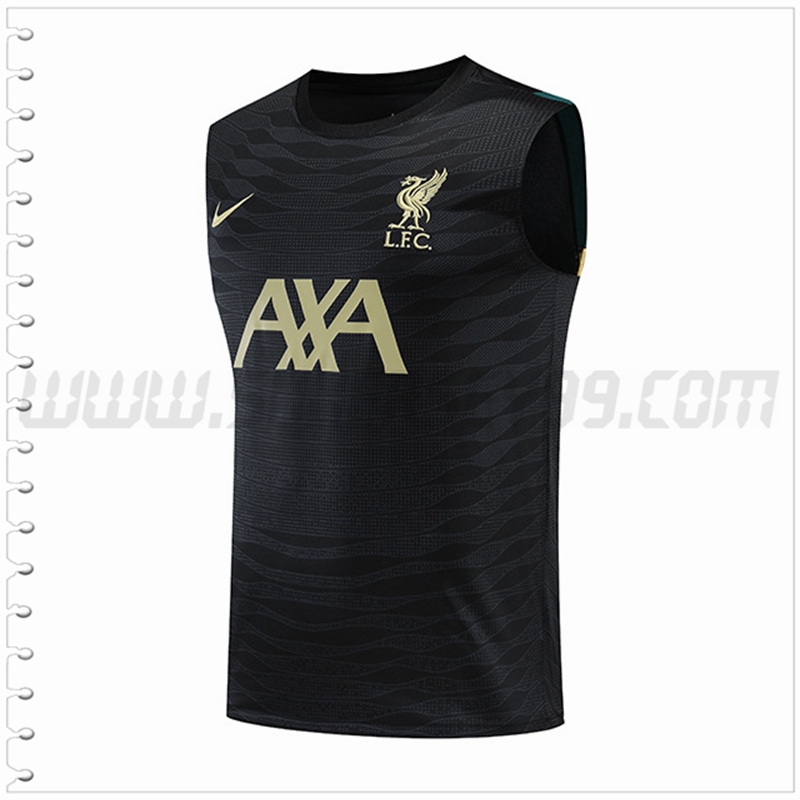 Camiseta Entrenamiento Sin Mangas FC Liverpool Negro 2022 2023