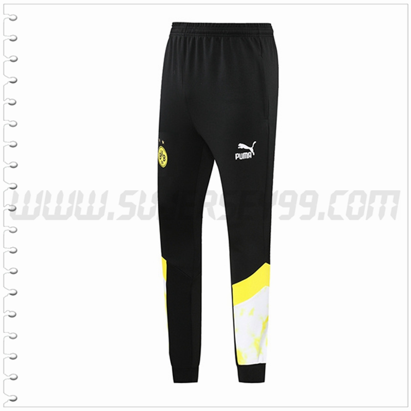 Pantalones Entrenamiento Dortmund Negro/Blanco 2022 2023
