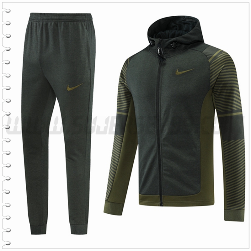 Chaqueta con Capucha Chandal del Nike Verde Oscuro 2022 2023