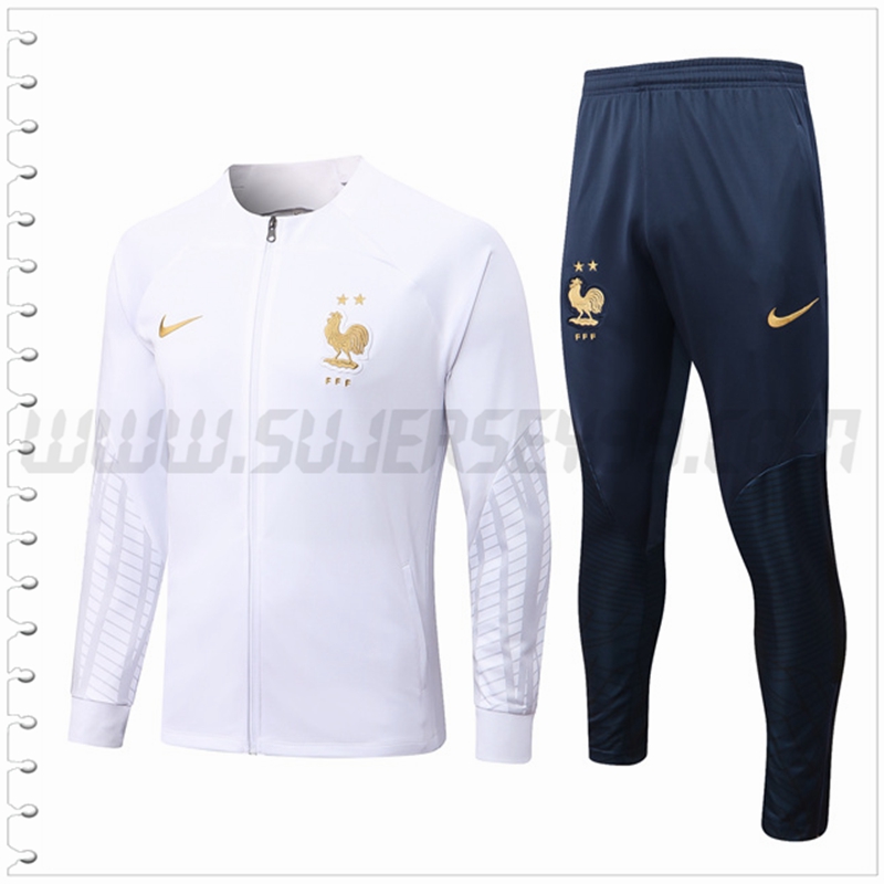 Chaqueta Chandal del Francia Blanco 2022 2023