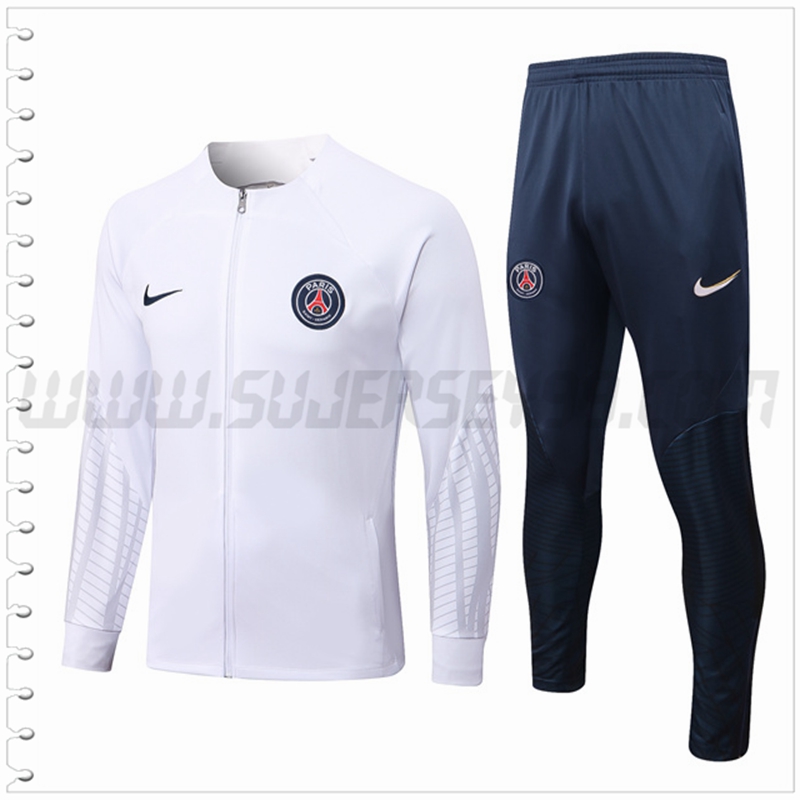 Chaqueta Chandal del PSG Blanco 2022 2023