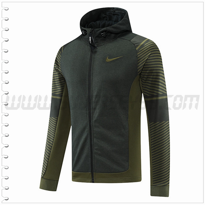 Chaqueta con Capucha Nike Verde Oscuro 2022 2023