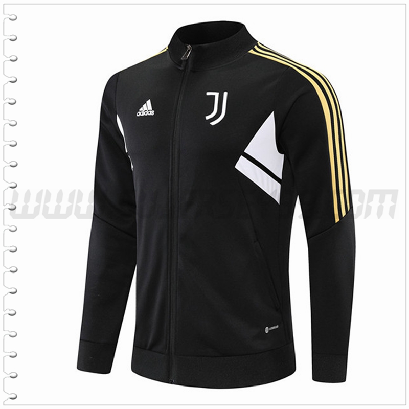 Chaqueta Futbol Juventus Negro/Blanco 2022 2023