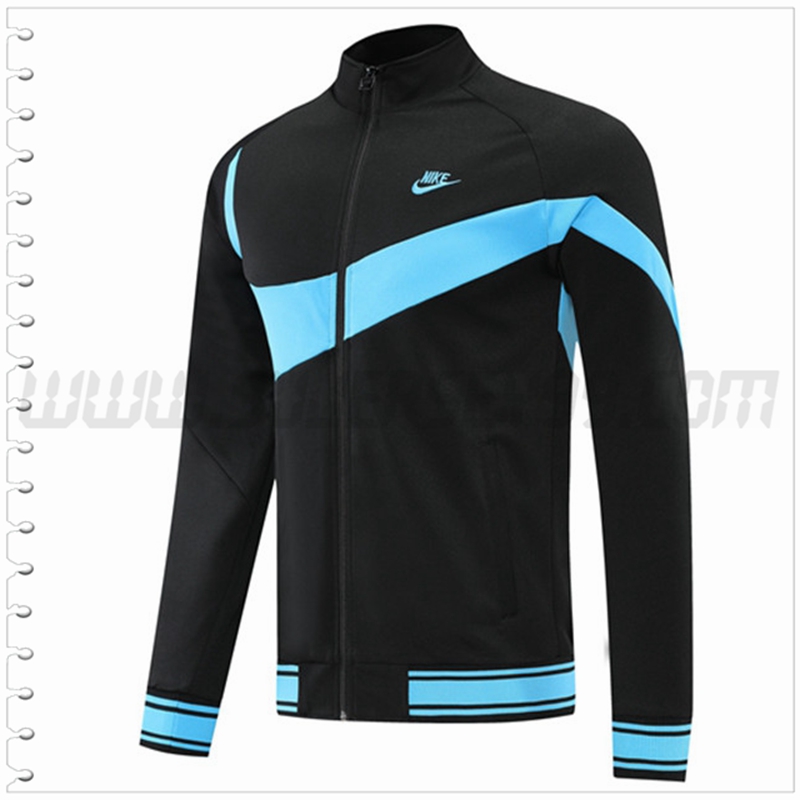 Chaqueta Futbol Nike Negro/Azul 2022 2023