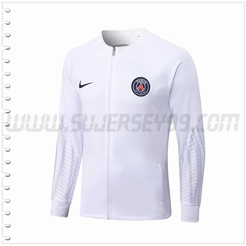 Chaqueta Futbol PSG Blanco 2022 2023