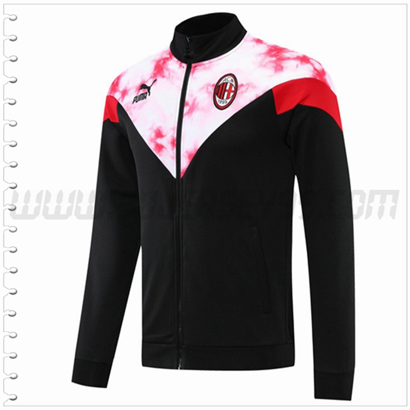 Chaqueta Futbol AC Milan Negro/Blanco 2022 2023