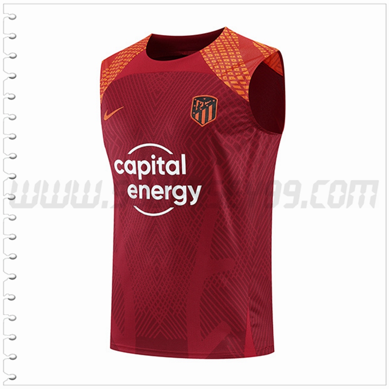 Camiseta Entrenamiento Sin Mangas Atletico Madrid Marrón 2022 2023