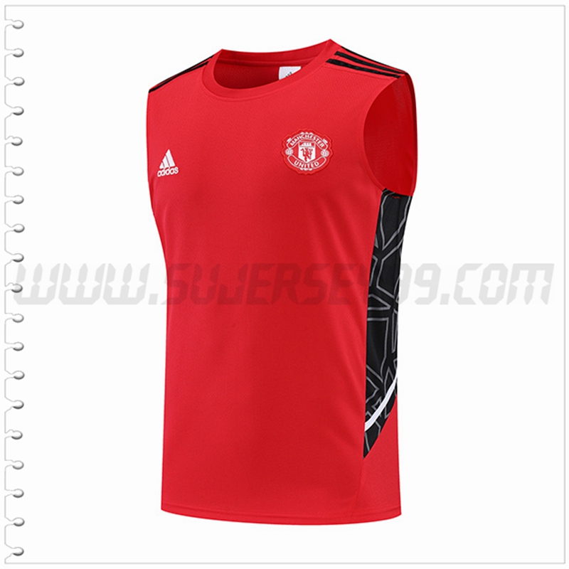 Camiseta Entrenamiento Sin Mangas Manchester United Rojo 2022 2023