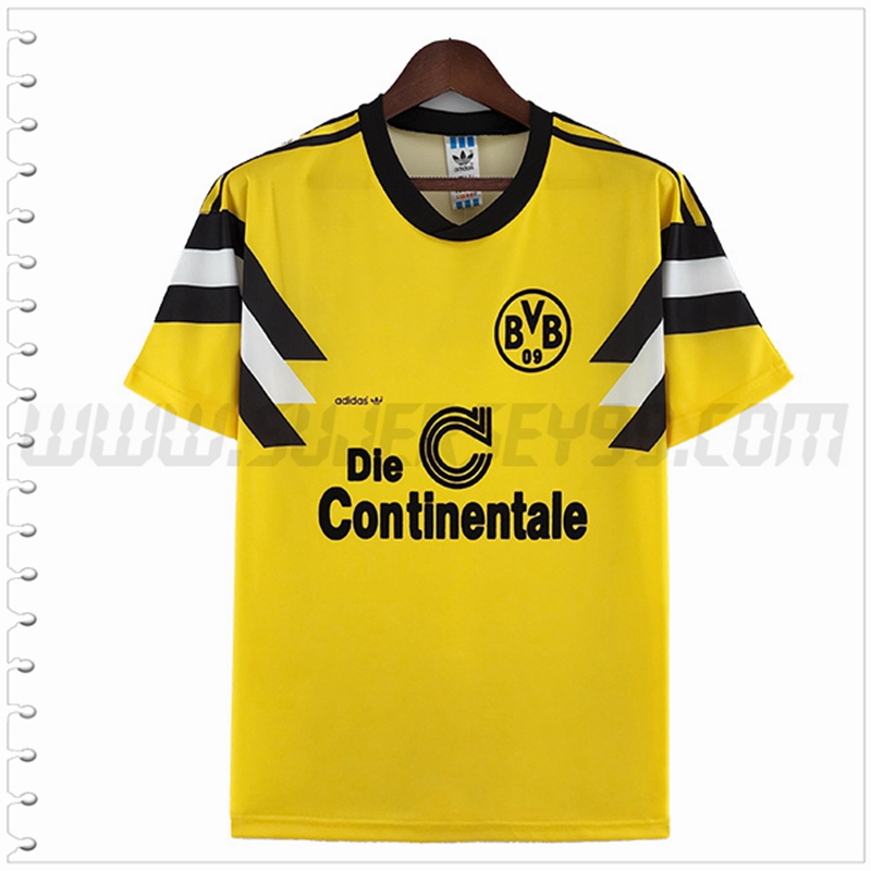Primera Camiseta Futbol Dortmund BVB Retro 1989