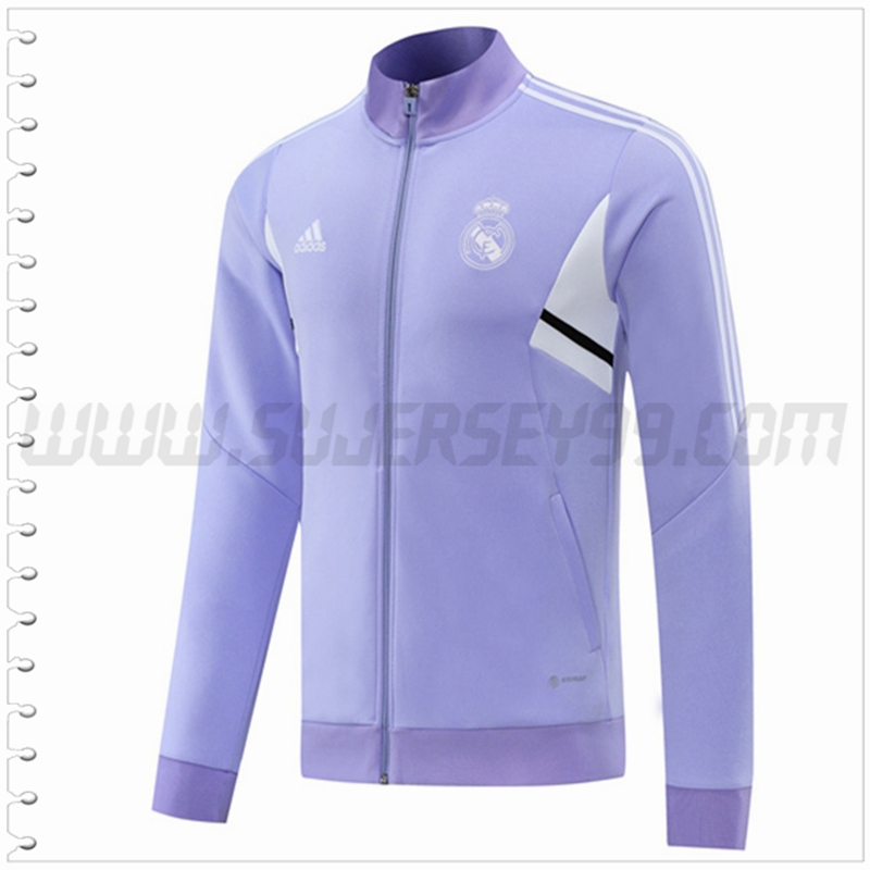 Chaqueta Futbol Real Madrid Violeta 2022 2023