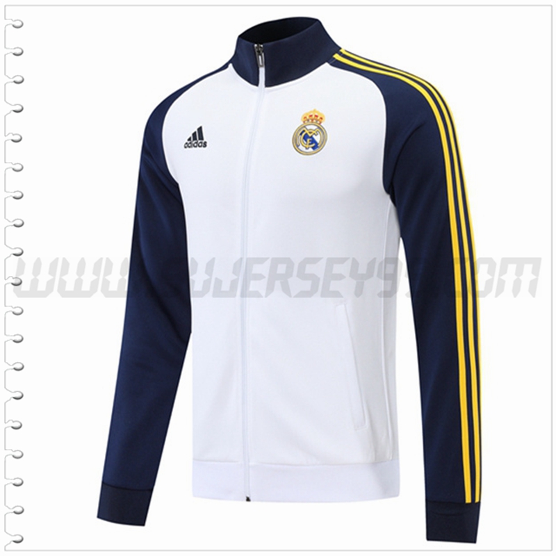 Chaqueta Futbol Real Madrid Blanco/Azul Marina 2022 2023