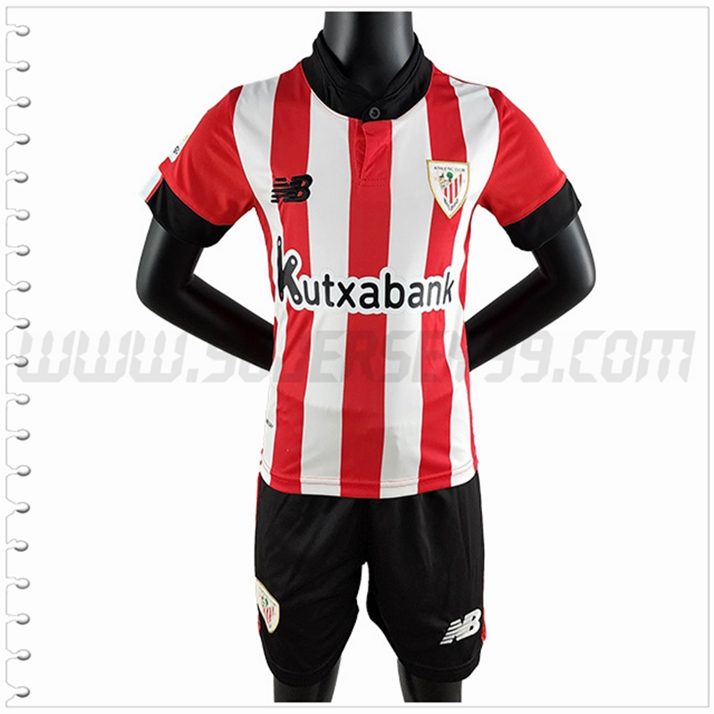 Nuevo Equipacion del Athletic Bilbao Ninos Rojo Blanco 2022 2023