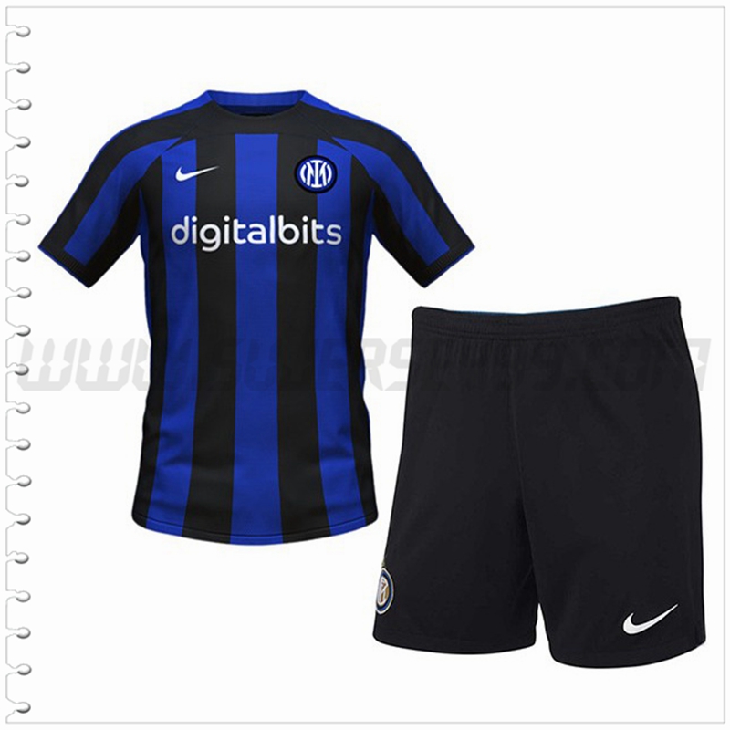 Equipacion del Inter Milan Ninos 2022 2023