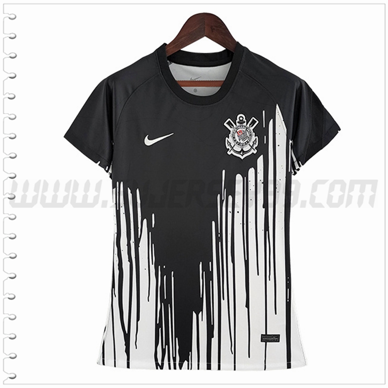 Segunda Camiseta Futbol Corinthians Mujer 2022 2023