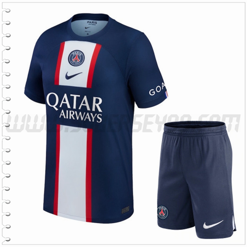 Primera Equipacion del PSG Azul Real + Pantalones Cortos 2022 2023