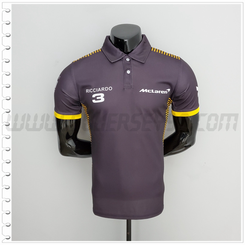 Camiseta Polo F1 McLaren Team Negro #3 RICCIARDO 2022