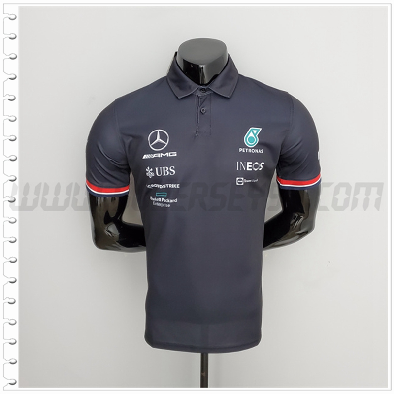 Camiseta Polo F1 Mercedes Benz Negro 2022