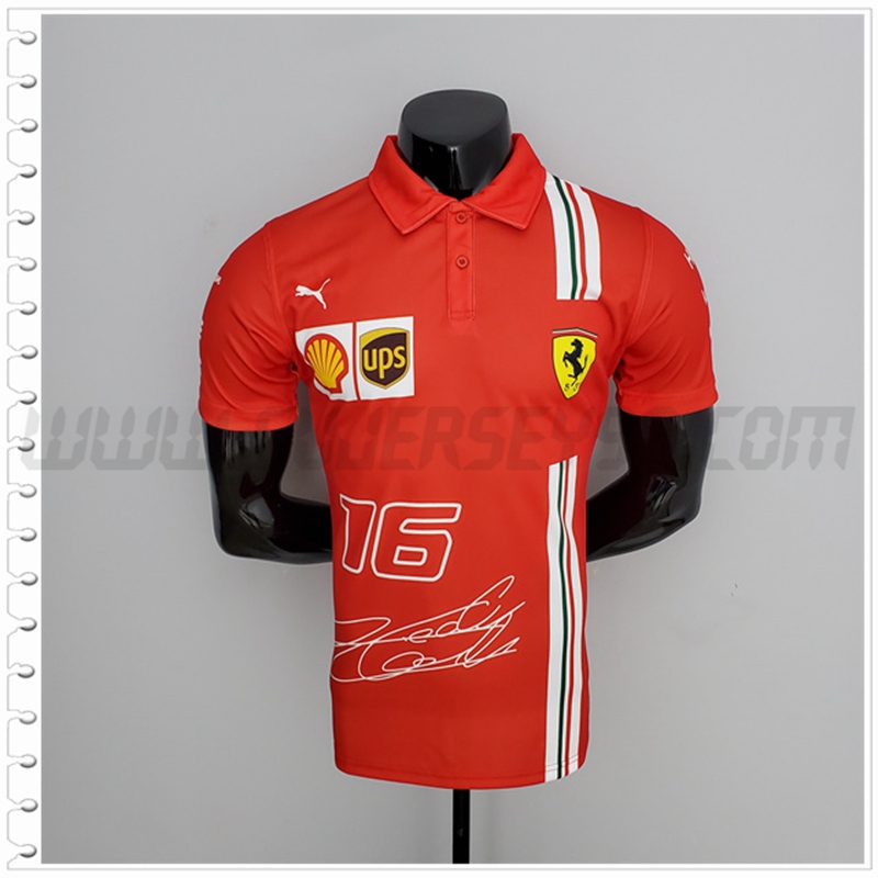 Camiseta Polo F1 Scuderia Ferrari #16 LECLERC