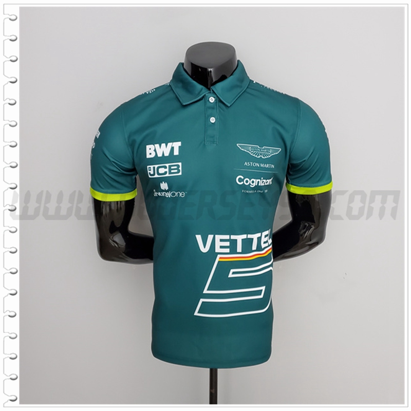 Camiseta Polo F1 Aston Martin Cognizant #5 VETTEL 2022