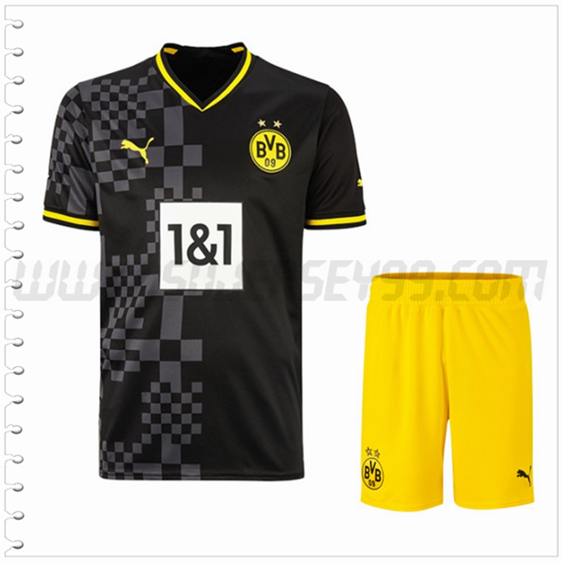 Segunda Equipacion del Dortmund BVB + Pantalones Cortos 2022 2023