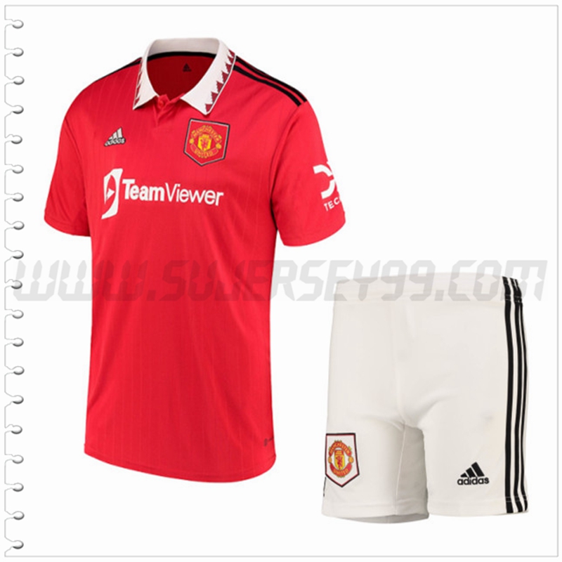 Primera Equipacion del Manchester United + Pantalones Cortos 2022 2023