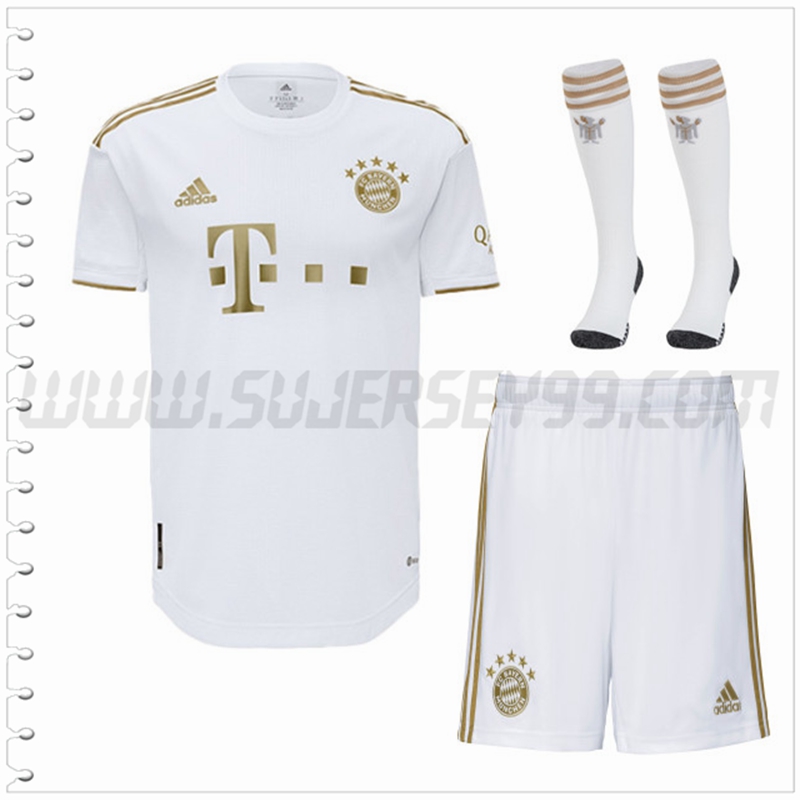 Segunda Equipacion del Bayern Munich (Pantalones + Calcetines) 2022 2023