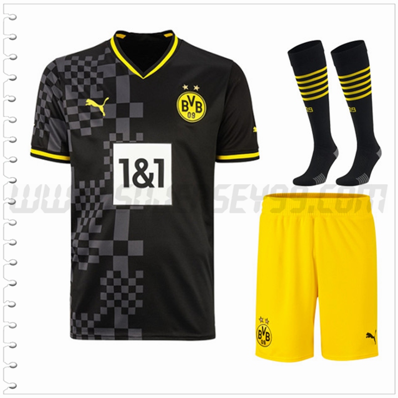 Segunda Equipacion del Dortmund BVB (Pantalones + Calcetines) 2022 2023