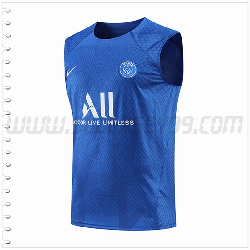 Camiseta Entrenamiento Sin Mangas PSG Azul 2022 2023