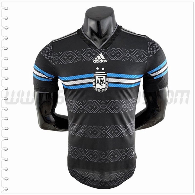 Camiseta Equipo Argentina Negro Versión del jugador 2022 2023