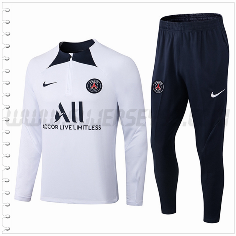 Chandal Futbol PSG Blanco 2022 2023