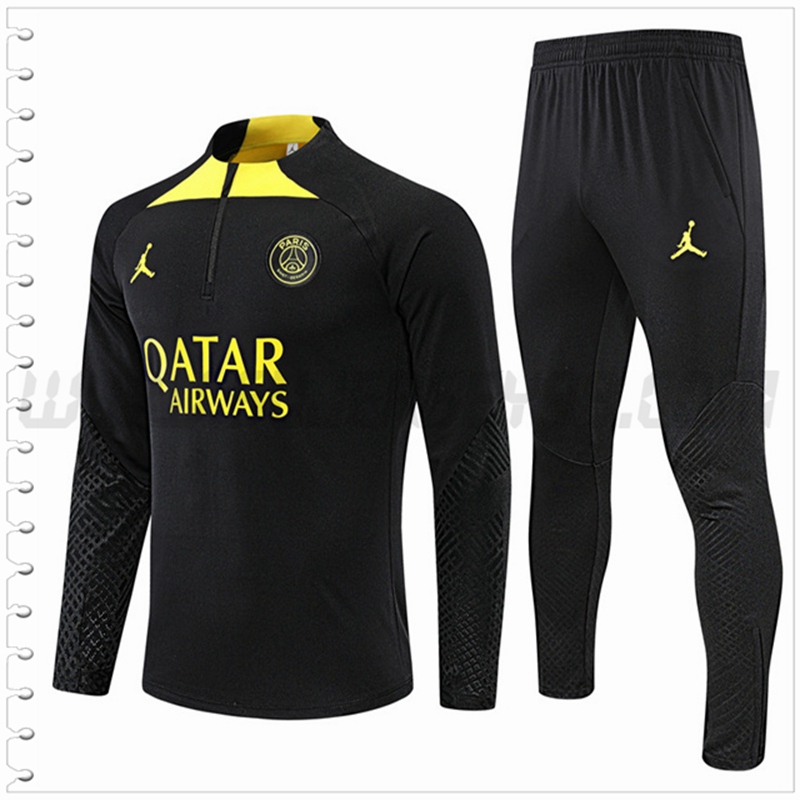 Chandal Futbol Jordan PSG Negro/Amarillo 2022 2023