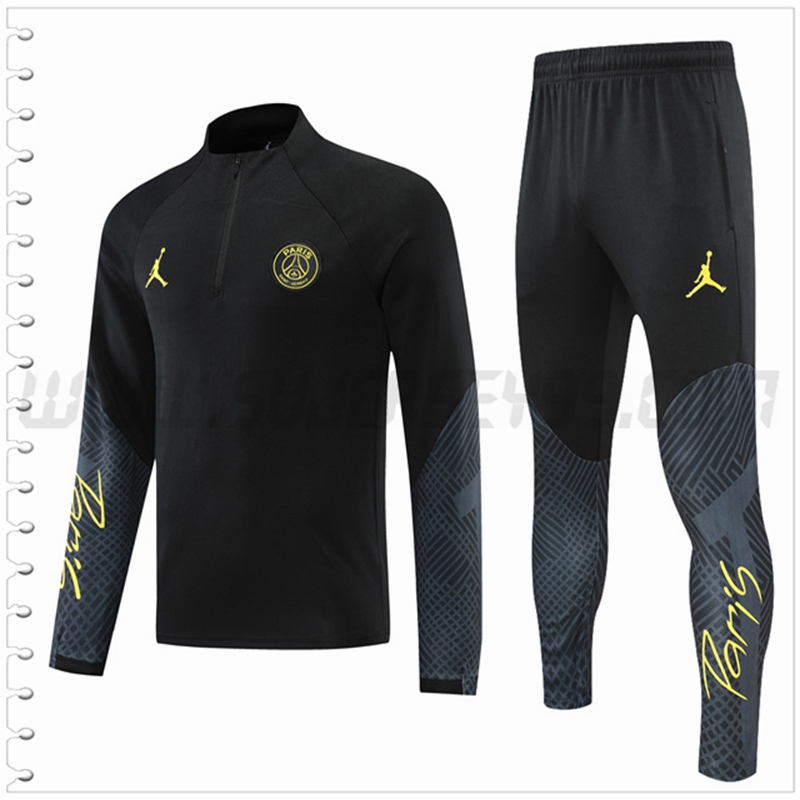 Chandal Futbol Jordan PSG Negro/Gris 2022 2023