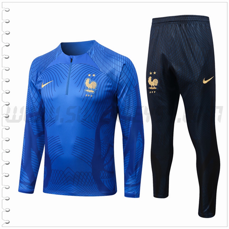 Chandal Futbol Francia Pattern Azul 2022 2023