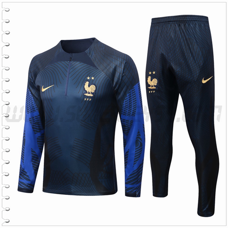 Chandal Futbol Francia Pattern Azul Marino 2022 2023