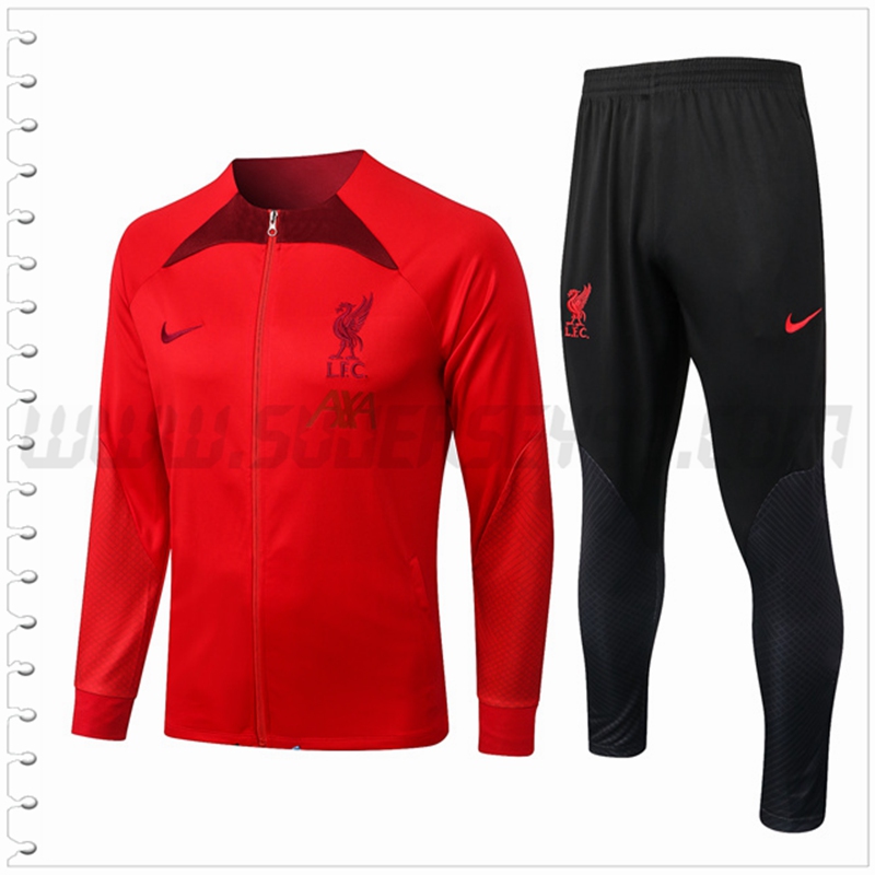 Chaqueta Chandal Futbol FC Liverpool Rojo 2022 2023