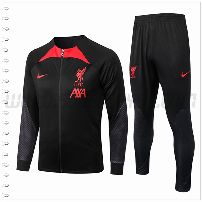 Chaqueta Chandal Futbol FC Liverpool Negro/Rojo 2022 2023