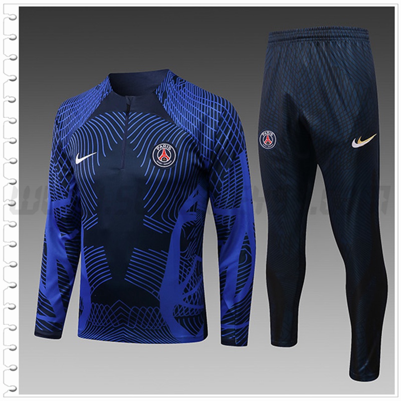 Chandal Futbol PSG Ninos Pattern Azul Marino 2022 2023